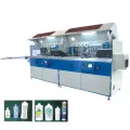 Automatic 2 color plastic bottles screen printing machine