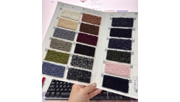 wool polyester blend shining fabric for women coat