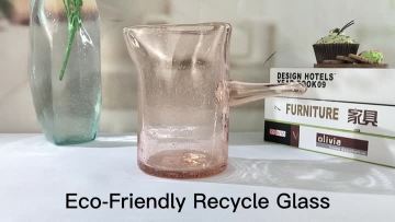 Bubbles Recycled Drinking Glass Water Milk Pitcher