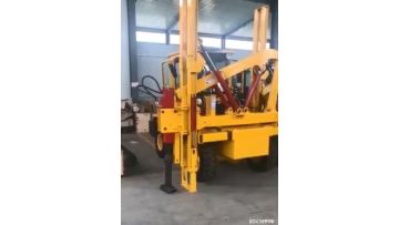 Loader type guardrail pile driver pile driver machine highway guardrail pile driver video