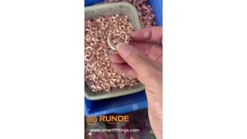 installing the ring on the return bends
