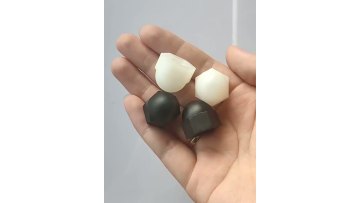 White Black PA66 Nylon Plastic Hex Domed Cap Nut (2)