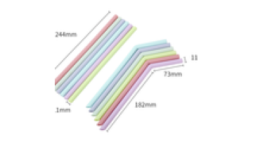 Colorful Silicone Resin Material Eco-friendly Drinking Juice Cocktail Straw1