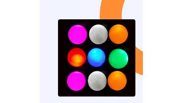 FlashGlowing LED Golf Balls Custom Logo Packaging Night Luminous 6 Colors Surlyn Rubber Material