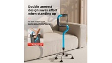 Elderly Assistive Lightweight Four-Legged Multifunctional Crutches for Disabled Person and Disabled Non-Slip Walkers Cane1