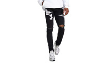Wholesale Made Ripped Biker Jean Men Hollow Out Denim Man Trousers Skinny Men's Jeans1