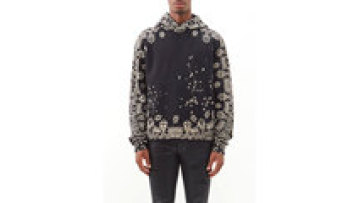 Designer Vintage Style Blank Hoodie Men Winter Rhinestone Screen Print Hoodies1