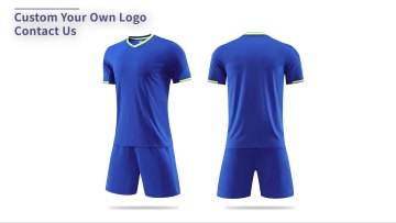 Low Price Custom Youth Soccer Uniforms Sets Quick Dry Breathable Men's Soccer Uniform Black and White Club Plain Soccer Jersey1