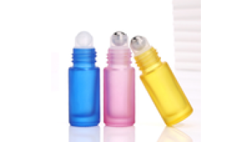 5ml Roll On Bottle Thick Frosted Glass Perfume Bottle Refillable Empty Roller Essential Oils Vials1