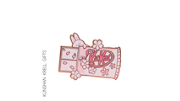 Kunshan Krell Customized Cartoon Cute pink Bunny Kitkat Chocolate Metal Badge Customization Enamel Pins Custom1