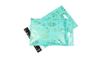 Custom logo printed Eco-friendly white LDPE Poly Mailers Shipping poly bag Envelopes Mailing Bag with handle1