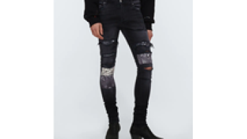 Quality Wholesale USA Hiphop Vintage Black Damage Baggy Jeans Pants for Men1