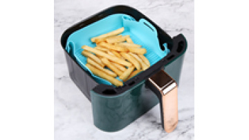 Customized Baking Tool Reusable Air Fryer Mats Collapsible Non-Stick Tray Pan Silicon Air Fryer Liners1