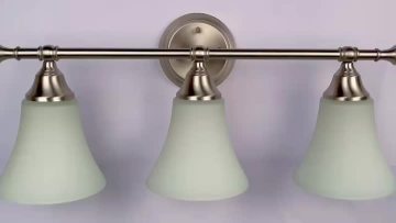 3-Light Vanity Indoor Glass Wall Sconce