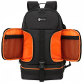 Video Waterproof Camera Shoulders Backpack w Reflector Stripe fit 15.6 inch Latptop Shockproof Soft Padded Tripod Case Photo Bag