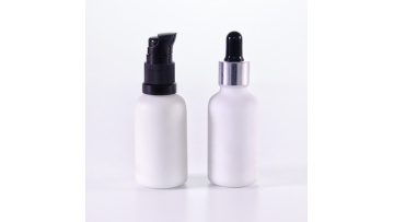 30ml matte white glass bottle for skin care 