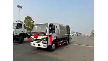 New Arrival Dongfeng 4X2 5.8cbm Self-Loading Press Refuse Truck1