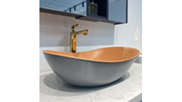 Modern Multi-Color Oval Black Khaki Ceramic Bathroom Vessel Sink1