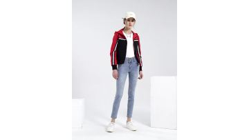 Collision Color Hoodie Windbreaker Jacket