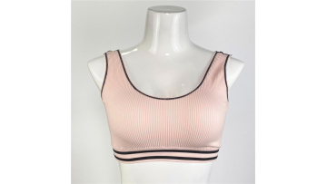 QF2196 - seamless rib U-neck bra