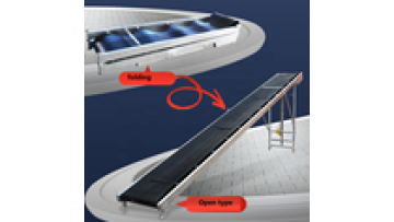 Factory-customized black rubber conveyor goods directly onto the second floor conveyor.1