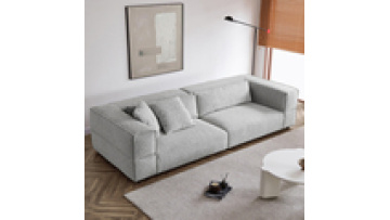 Modern furniture house designer sofa set chesterfield  italian white fabric three seat couch living room sofa1
