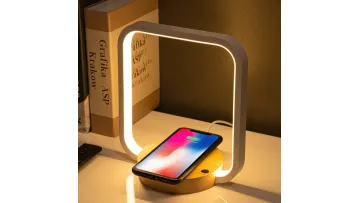 Modern LED Bedside Lamp with Wireless Charging Station1