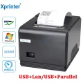 Xprinter 80mm Thermal Receipt Printer Auto Cutting Restaurant Kitchen Pos Printer USB Lan Parallel Port 200mm/s high speed