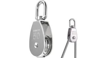 Stainless Steel Pulley Single Wheel Swivel Lifting Rope Pulley Block Tool1