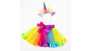 Fancy Kids Unicorn Tutu Skirt with Headband1