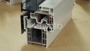 Sectional view of high-quality windows