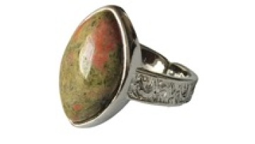 Vintage Silver Unakite Oval Stone Rings for Women and Girls: Unique Horse Eye Design Jewelry for Parties, Engagement & Everyday Wear1