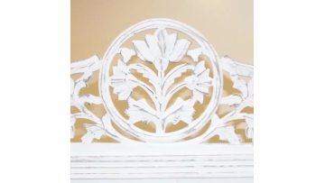 Lotus Antique 4 Panel Handcrafted Wood Room Divider