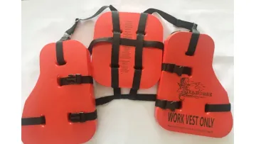 Marine Lifesaving Equipment Red Color PVC Foam Work Vest Life Jacket1