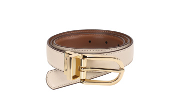 Double sided Rotating Buckle Genuine Leather Belt