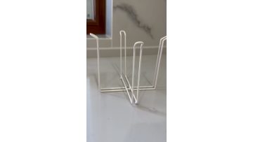 Desktop garbage bag rack (white spray)