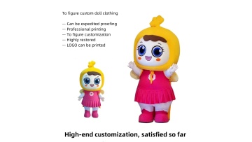To draw a custom cartoon doll costume