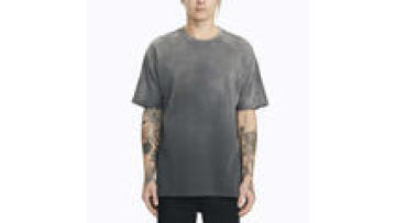 Custom Logo Acid Washed Vintage Streetwear Tee Heavy Weight 100% Cotton Oversized Fashion Drop Shoulder Men T shirt1