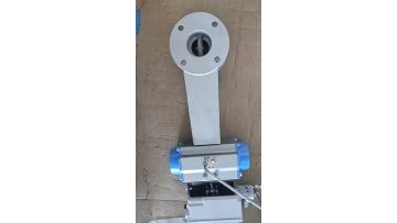 Pneumatic flue gas butterfly valve
