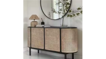 Cheap High Quality Nordic Style Sideboard Natural Storage Display Tv Tool Living Room Rattan Wood Cabinet1