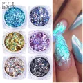 6pcs Mixed Nail Sequins Glitter Hexagon on Nails Gold Holo Mermaid Flakes Paillette 3D Spangles Tips for Gel Manicure CH1539-12