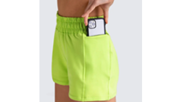 High Quality OEM Custom Workout Gym 100 Polyester Womens Elastic Shorts for Women1