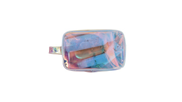 RTS Fashion TPU waterproof travel make up bag,transparent/clear makeup/cosmetic bag,holographic makeup bag1