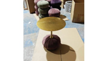 Round Modern Sofa Side Coffee Table  Stainless Steel Table Top End Table  for Living Room1