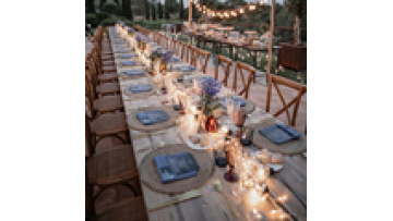 New Model Products  Commercial Furniture Rectangle Shape Nature Wood  Folding Hotel  Banquet  Outdoor  Wooden  Wedding Table1