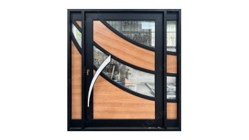 cast iron pivot glass door