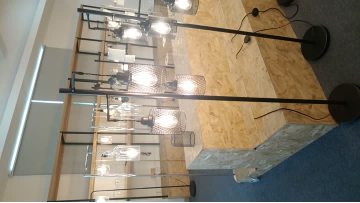 Floor lamps in show room
