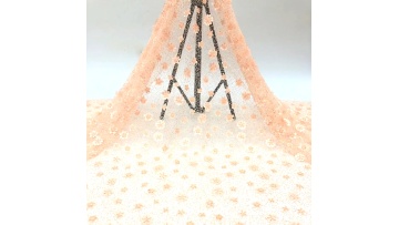 High-quality 3D Bead stone tulle mesh lace fabric embroidery lace beaded fabric embroidery floral mesh fabric for evening dress1