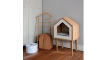wholesale  indoor assemble large canvas solid wood  balcony  living room pet cat Detachable wooden house1