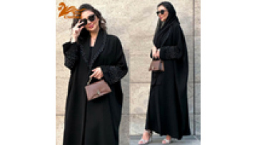 UNI Open Front Abaya Muslim Diamonds Cardigan Abayas Maxi Dress Women's Clothing Out Kaftans Women Jilbabs1